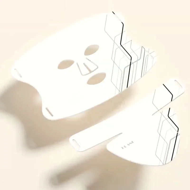 Dispositivo competitivo di bellezza per il sollevamento delle vibrazioni con maschera facciale a LED a 4 colori per la cura personale della pelle Ringiovanimento della pelle del collo del viso