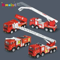 Mini Pull Back Fire Engine Car Toys Construction Set Trucks Fighting Emergence Inertial Engineering Vehicles Toy For Kids Gifts