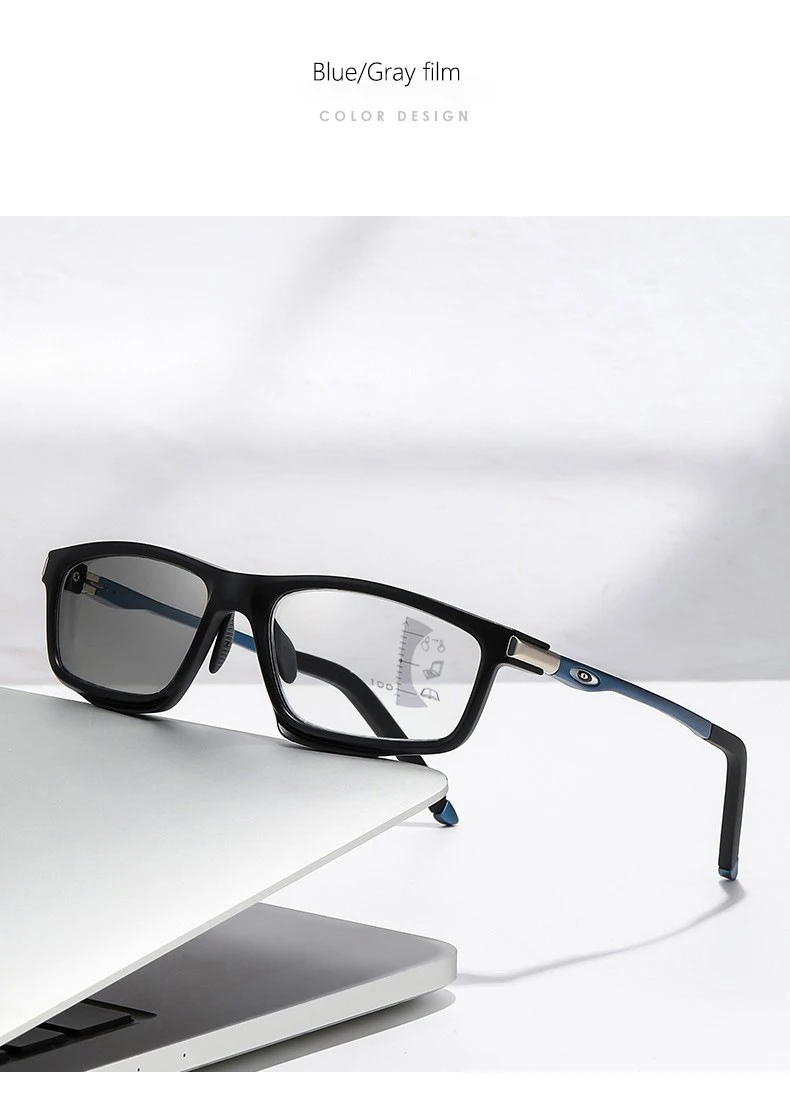 Lichtempfindliche Farbwechsel-Sport-Reise-Multifokusbrille für den Außenbereich mit langem und nahem Dual-Purpose-Lesebrille 81304 – Detail 9