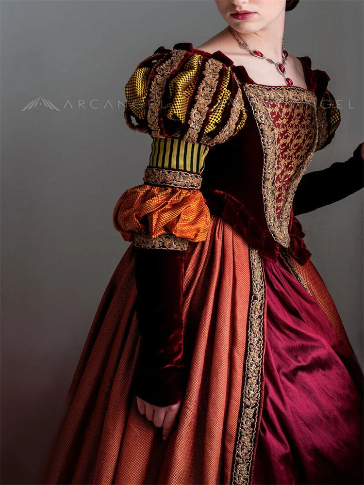 Tudor Elizabethanisches Anne-Boleyn-Cosplay-Kostüm Renaissance Vintage Theater Feenkleider nach Maß
