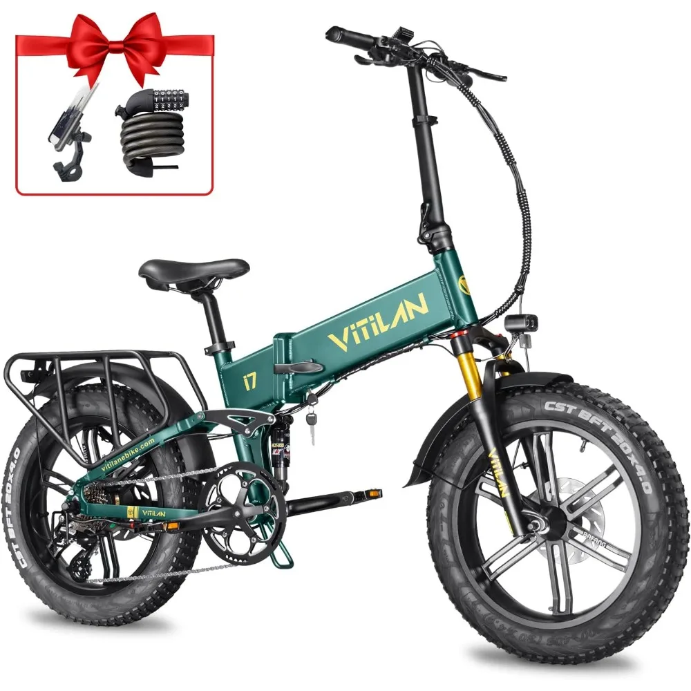 Pro Electric Bike Adults Folding 750W BAFANG/Eiwol Motor Fat Tire Ebike Removable