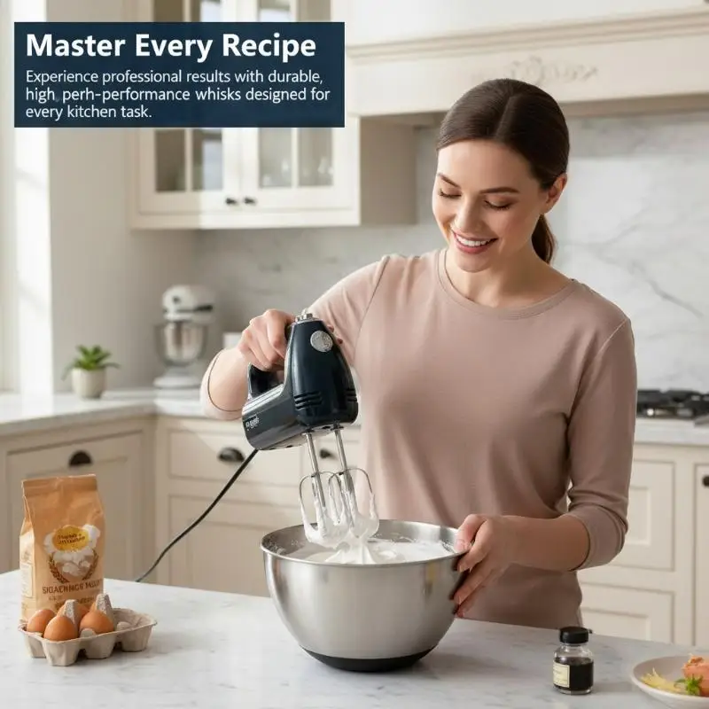 Stainless Steel Electric Hand Mixer Beaters Attachments 2 Pieces Heavy Duty Whisk for Kitchen Baking Mixing Eggs