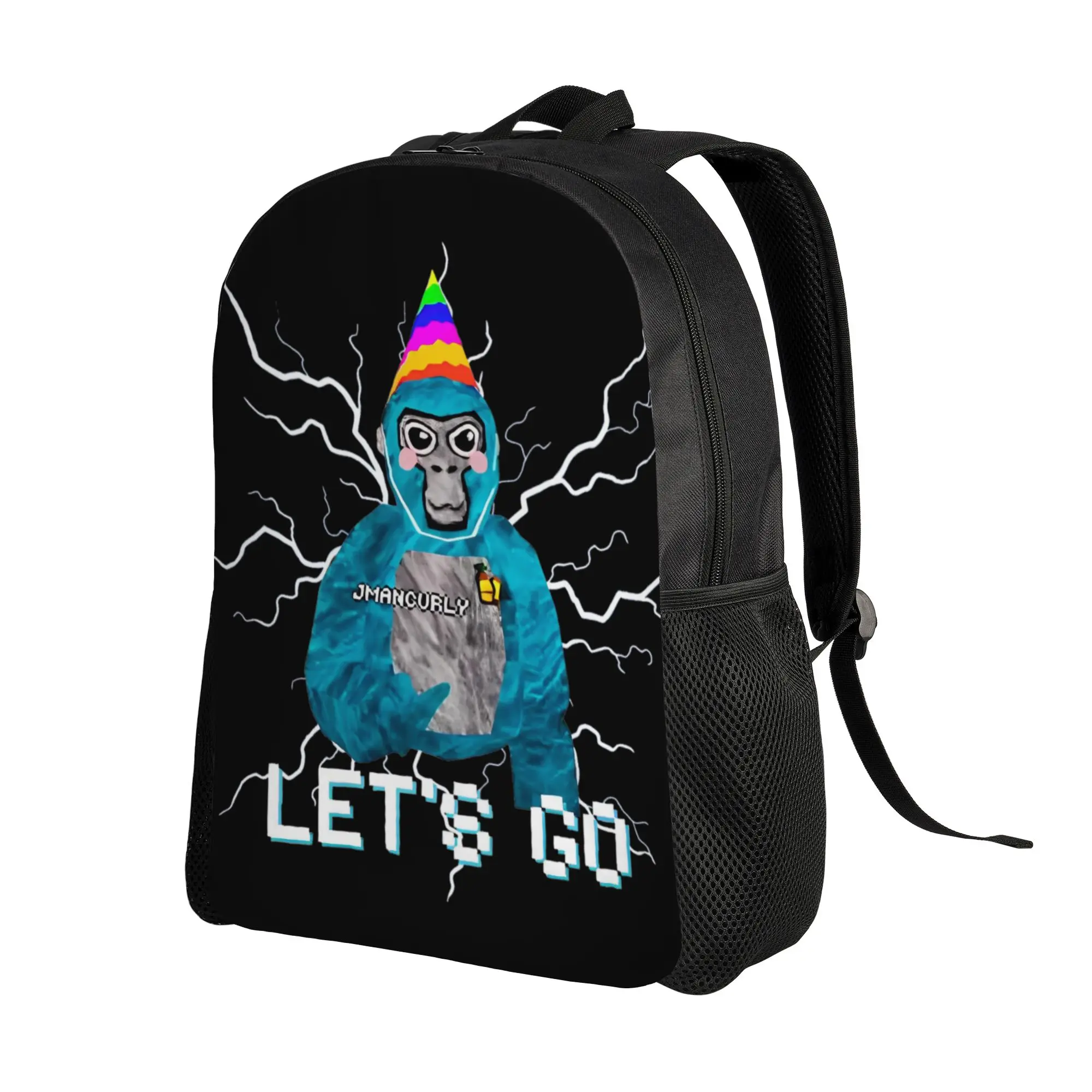Lets Go Gorilla Tag Backpack for Men Women Casual Student Business Daypack Game Monkeys Laptop Computer Canvas Bags Lightweight