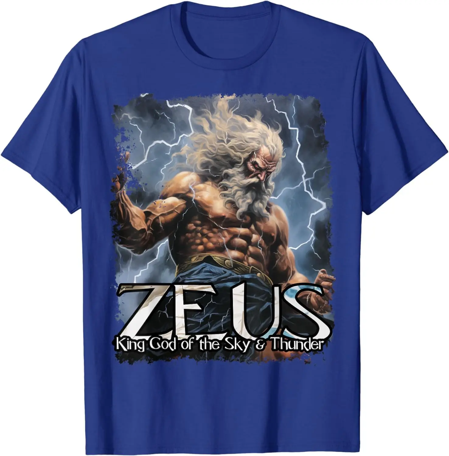 Zeus Funny Greek King God Design Cool T-Shirt Anime Graphic T-shirts Y2K Tops Unisex Summer Short Sleeve