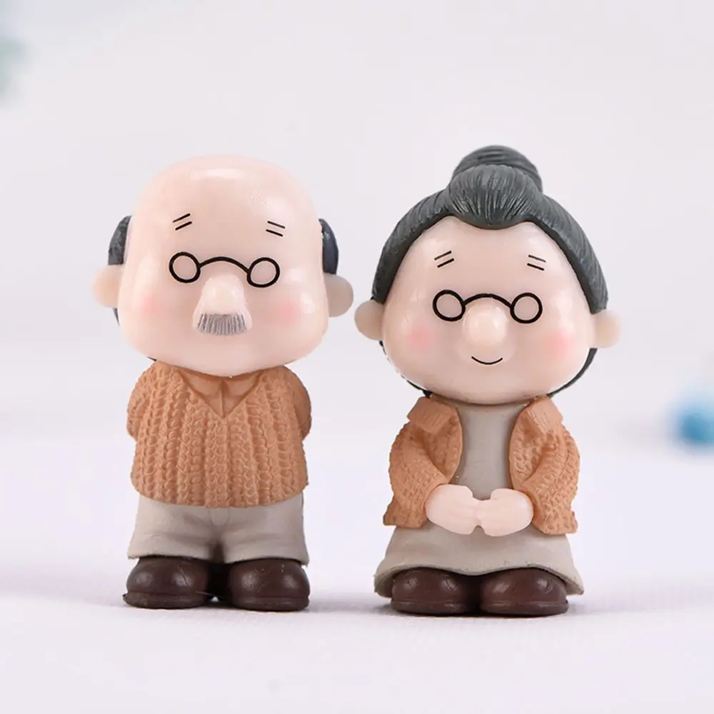 Gift Sweety Lovers Dollhouse Micro Landscape Grandpa Home Miniatures Ornaments Fairy Garden Figurines Christmas Decoration