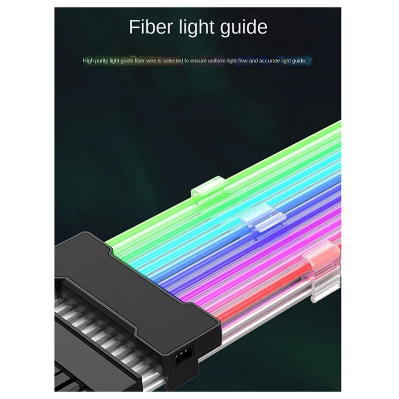 Argh สายต่อพาวเวอร์ซัพพลายสายเมนบอร์ดสายต่อขยาย RGB สำหรับคอมพิวเตอร์
