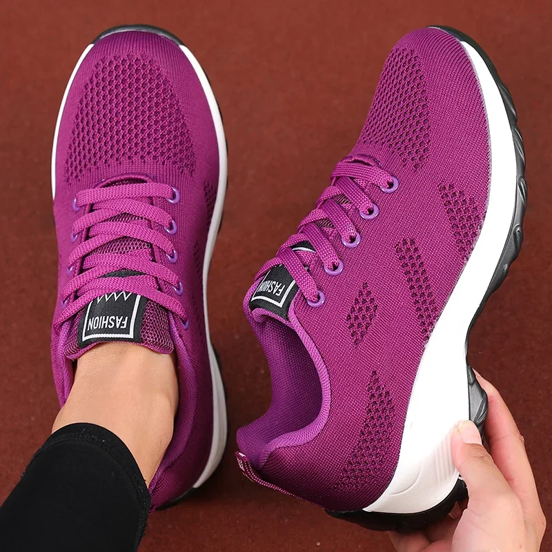 

Pop Women's Lace Up Mesh Shoes Trendy Minimalist Versatile Design Comfortable Breathable Non Slip Shoes Training Walking Shoes