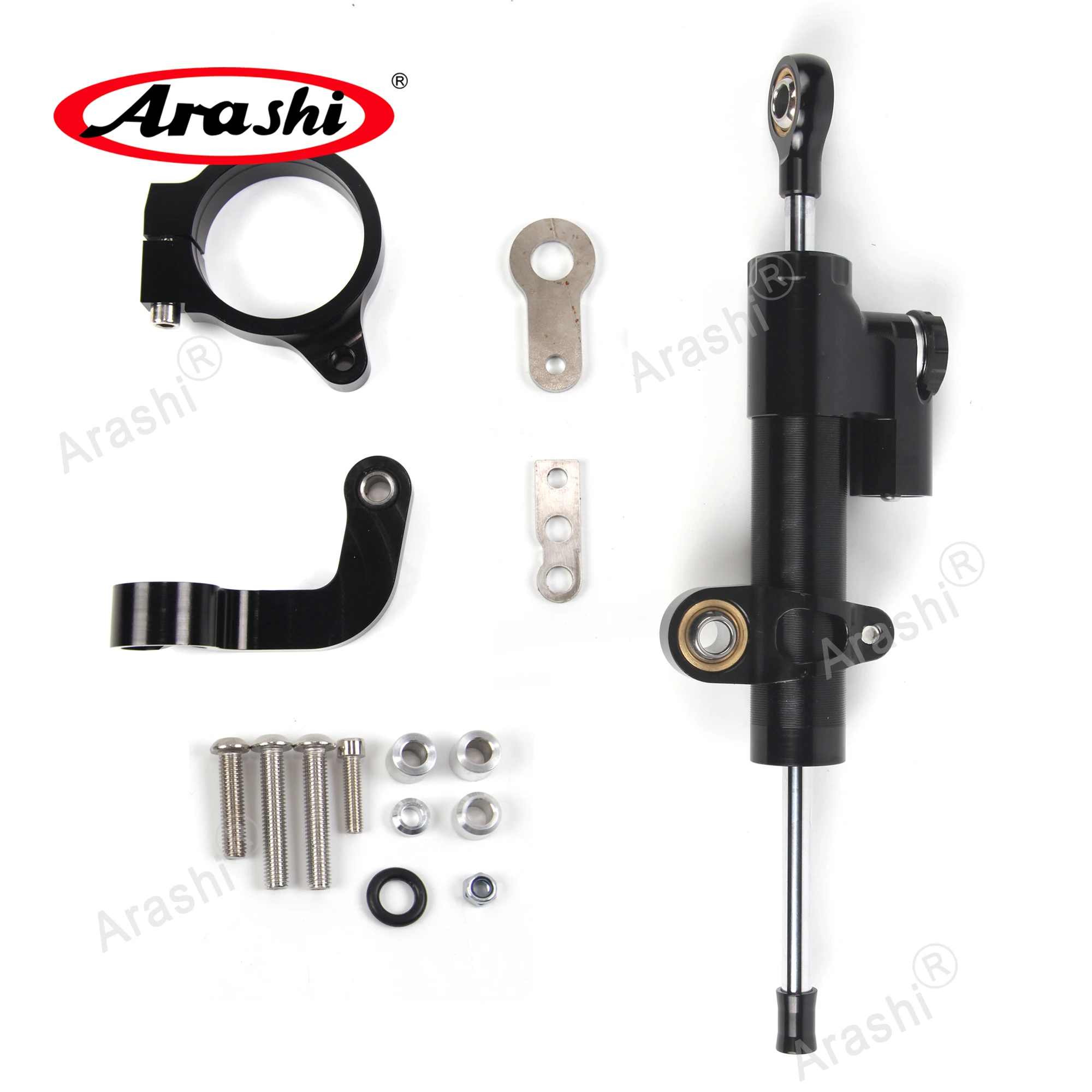 Arashi CNC Steering Damper Bracket Set For BMW R1200CL R1200GS R 1200 GS / CL 2013 Motorcycle Safety Control Mount Stabilizer