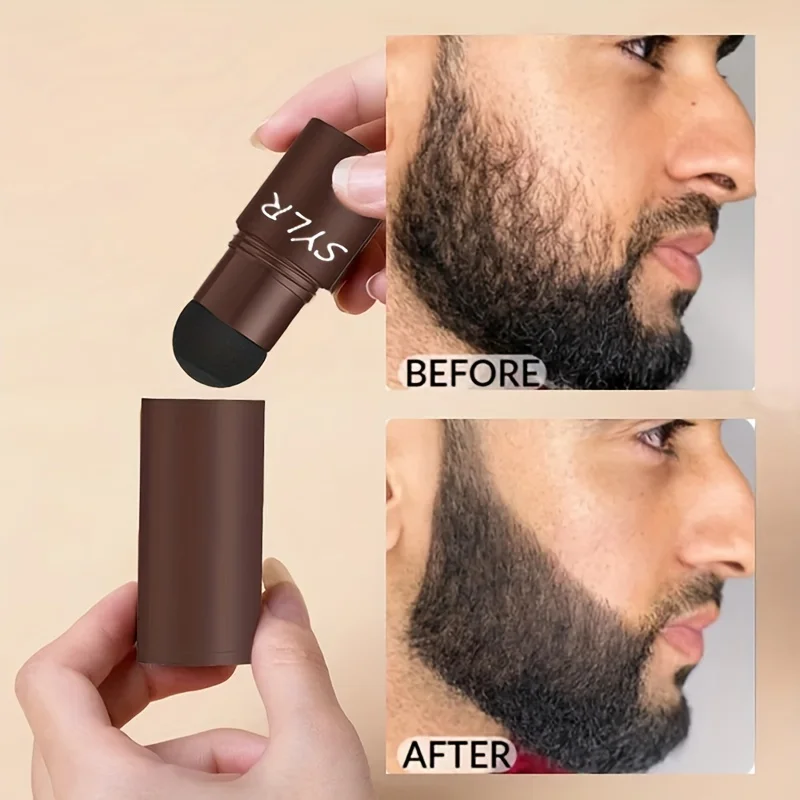 3in1 Beard Shaping Pen Brush Lasting Waterproof Men's Beard Filling Powder Pen Natural Gentle Look For Man Mustache Styling Out