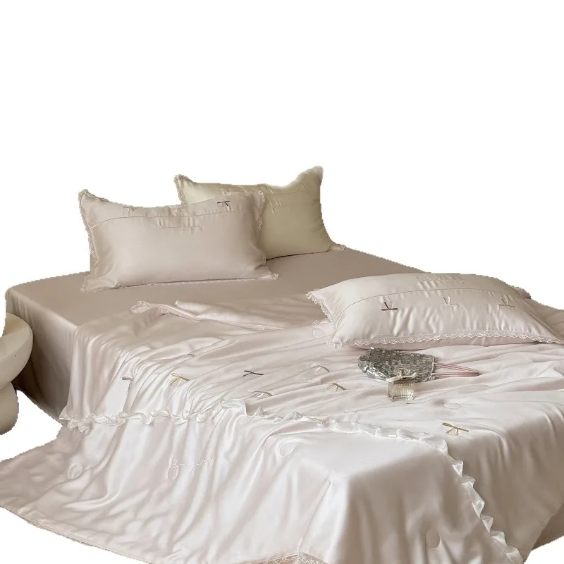 

Lenzing Tencel Xia Liang quilt four-piece set, sleeping naked, thin air conditioner quilt, ice silk thin quilt core