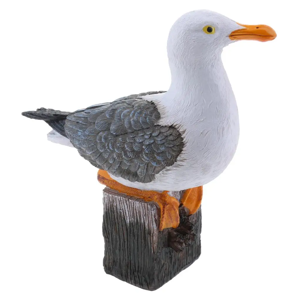 Creative Resin Craft Landscape Decor Seagull Statue Garden Lawn Ornament Animal Sculpture