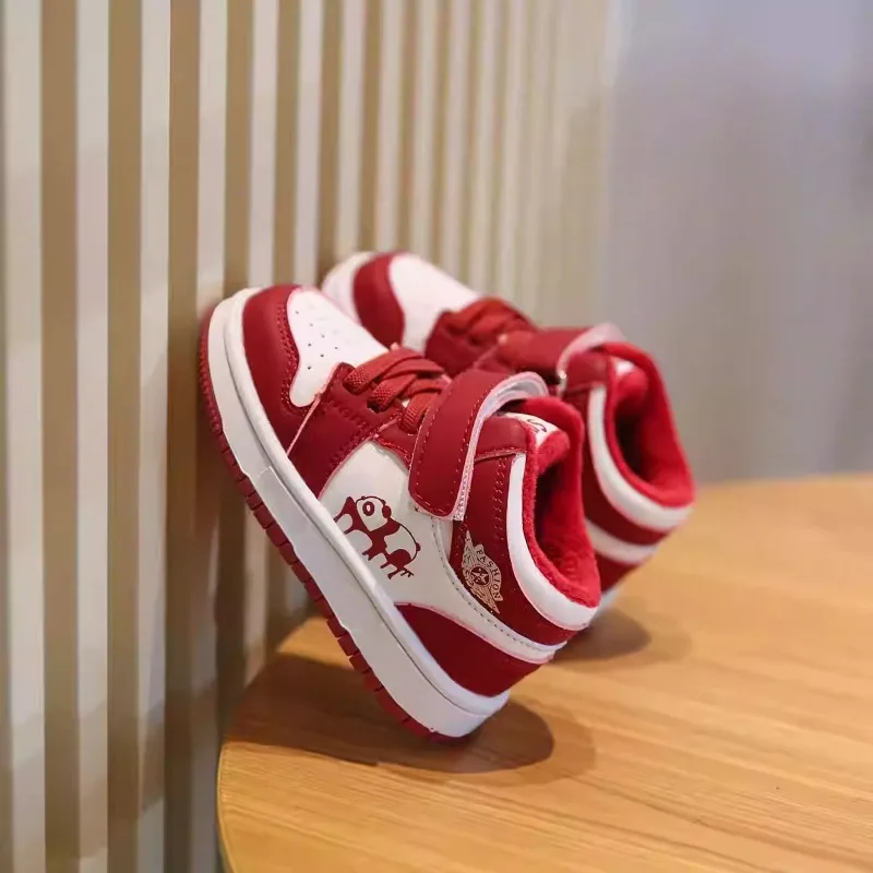 

Autumn Winter Infant Toddler Soft Sole Learning Shoes Girls Boys Fleece Lined Cotton Sneakers Kids Sports Shoes