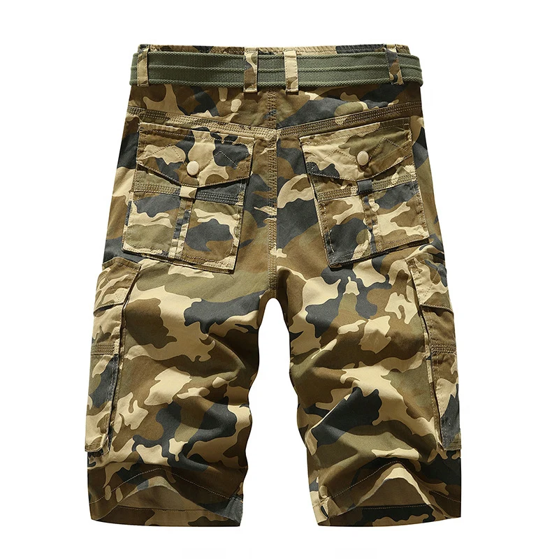 New Moto Poc Breathable Men Shorts Summer New Camouflage Cycling Pant Casual Cotton Loose Short Men Zipper Multi Pocket Trouser