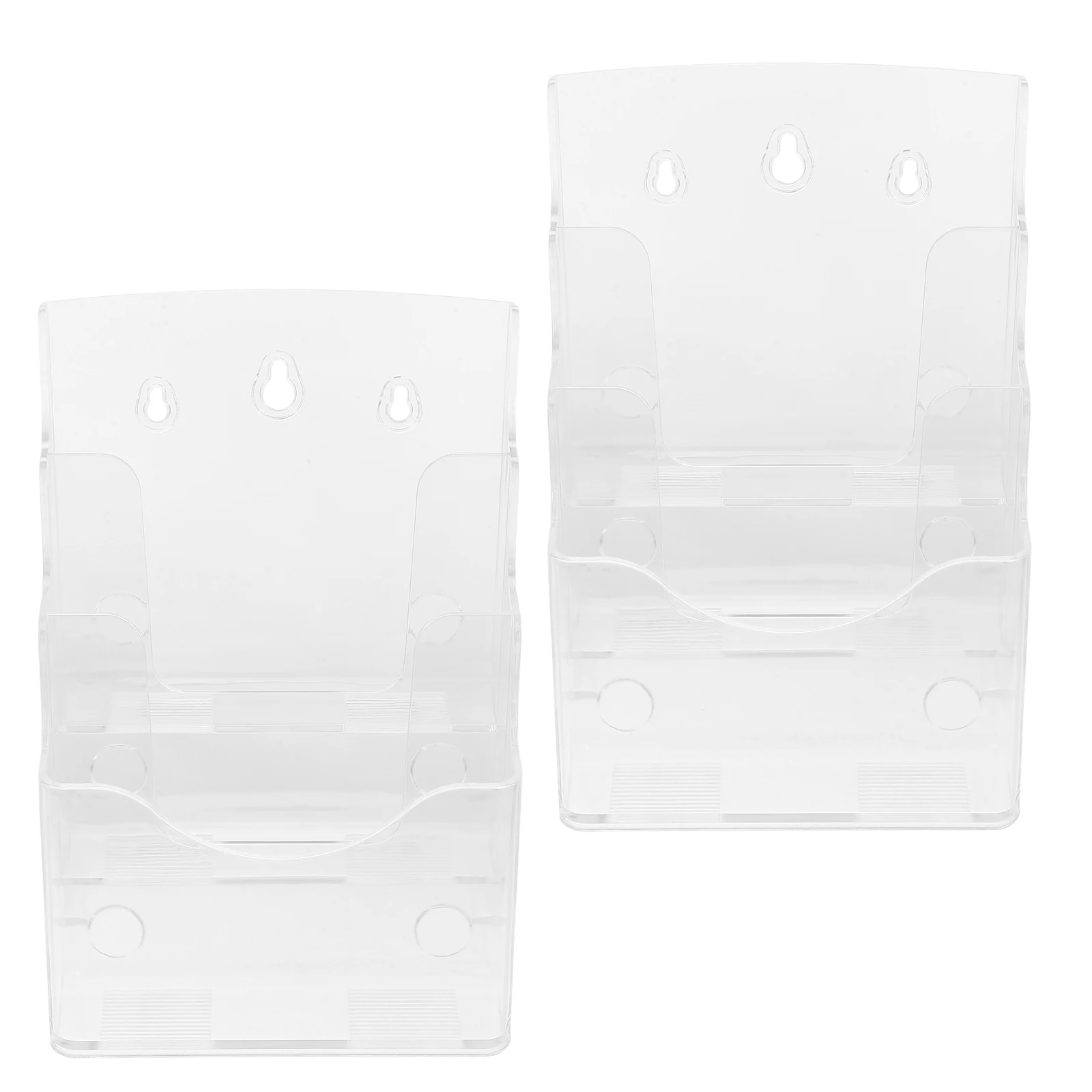

2 Pcs Files Rack Office Storage Document Display Plastic Holder Acrylic Clear Stand
