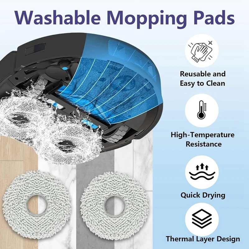 ABRW For ECOVACS Deebot T30S Omni/Max/Pro, T30S Max Robot Vacuum Cleaner Main Side Brush Hepa Filters Mop Cloth Bags