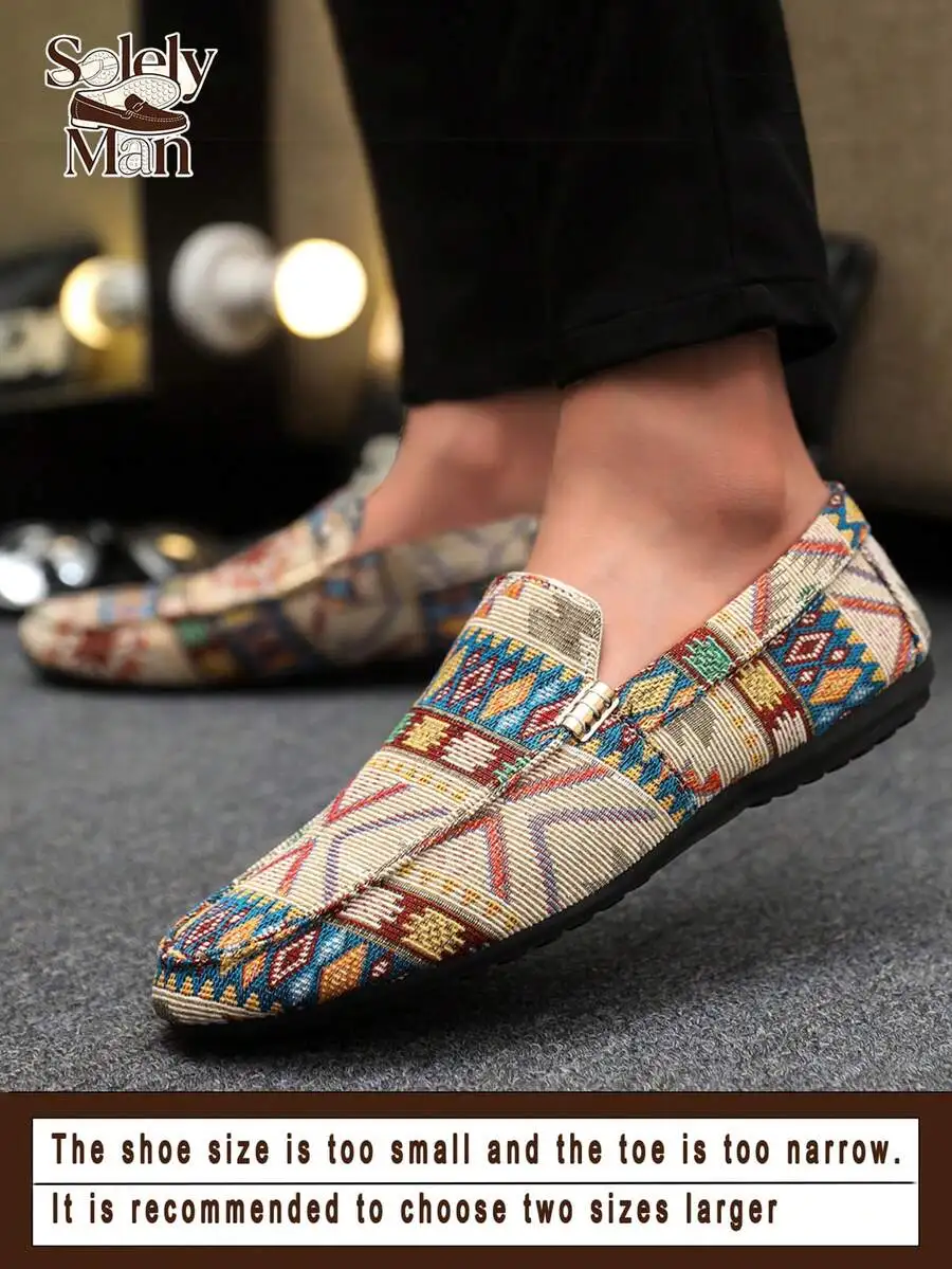 

Men's leather loafers slip-on casual moccasins with soft flat sole. Runs small and narrow, please order one size up.