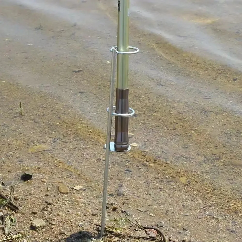 3PCS Double Circle Rod Holder Thickened Ground Insert 30/40/50cm Easy Setup for Outdoor Lake River Fishing