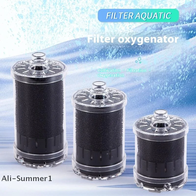 【E】Aquariumfilter für Aquarien, Garnelen, Teich, Luftpumpe, kleiner biochemischer Schwamm, Baumwollfilter, Zubehör für Bio-Aquarienfiltration