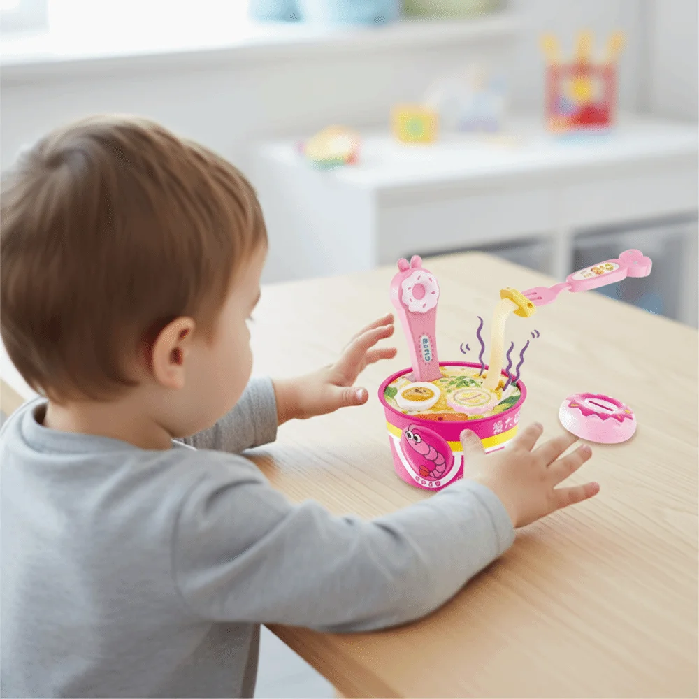 Simulated Ramen Feeding Toy Early Education Kitchen Toys Food Feeding Toys Desktop Ornament Cartoon Play House Toys Girl Gifts