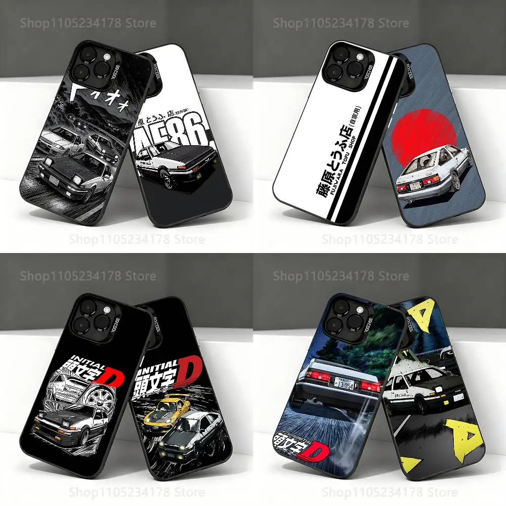 

Anime I-Initial D AE86 Phone Case For iPhone 17,16,15,14,13,12,11,Pro,Max,Plus,E,Air,Mini Black Tpu IMD Cover