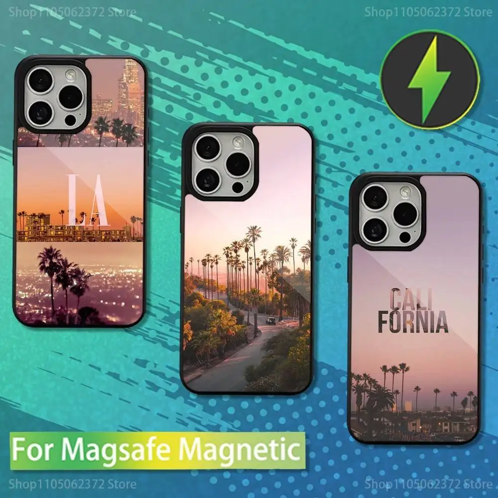 

Travel Los Angeles California Phone Case For iPhone 16,15,14,13,12,11,Pro,Max,Plus,Mini,Magsafe,Magnetic Wireless Charging Case