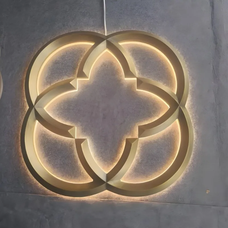 Logotipo retroiluminado 3d personalizado ao ar livre, sinal de negócios, sinalização de negócios iluminada, logotipo de parede personalizado, sinal led de lobby de escritório de recepção