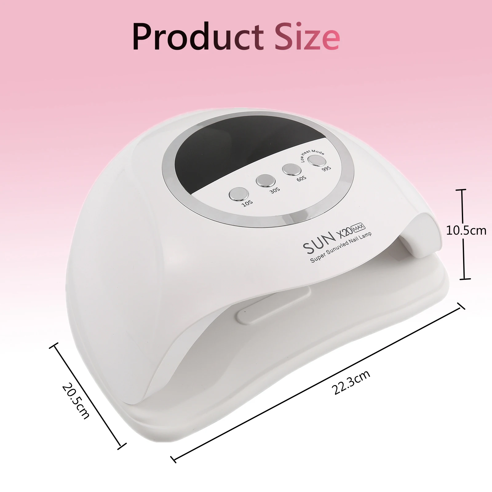 320W SUN X20 MAX UV LED Nail Lamp For Manicure 72LEDs Gel Drying Machine With Large LCD Touch Professional Smart Nail Dryer