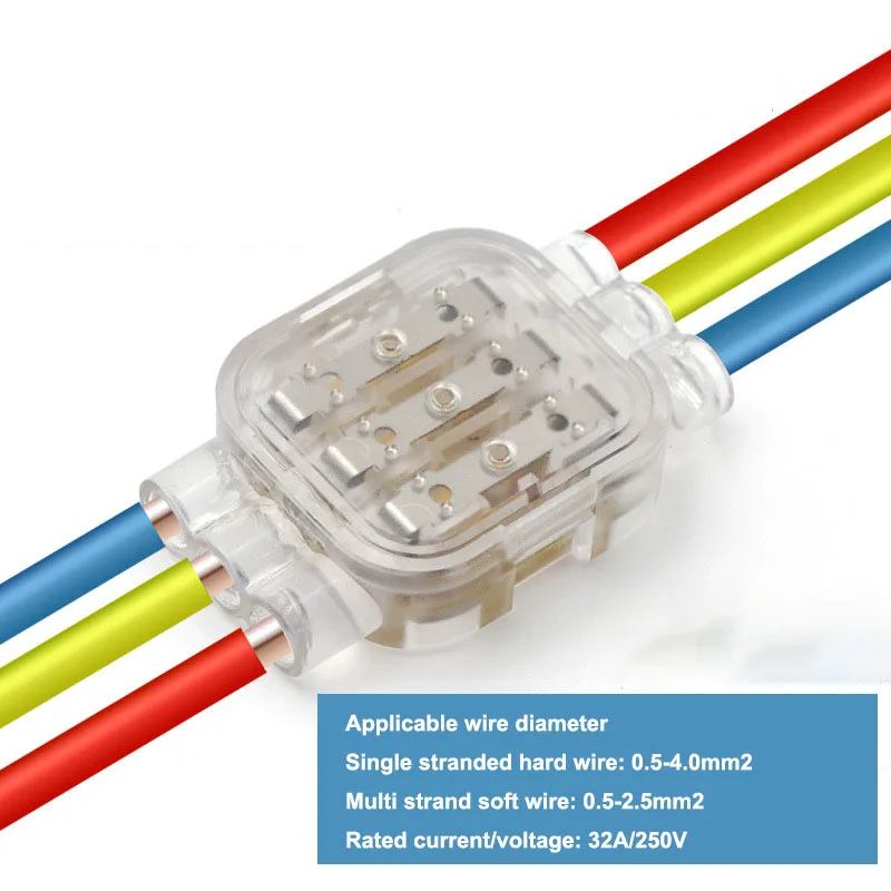 5PCS Quick Push in Terminal block Conductor Connector Electrical Waterproof Connector Wire Cable Outdoor Direct insertion CDF-B