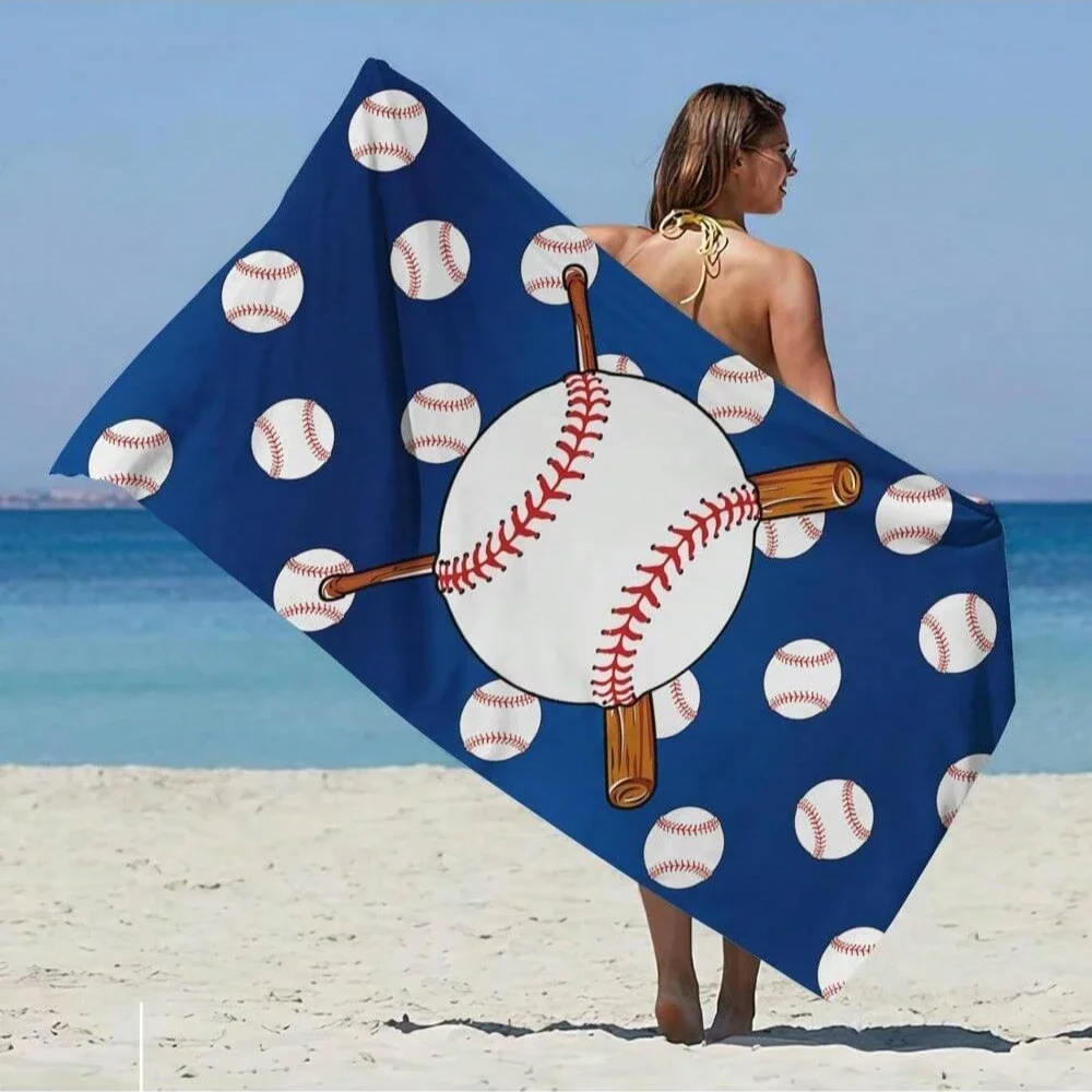1pc Style Blue Mandalay Pattern Beach Towel,Ultra-Fine Fiber Beach Blanket,Highly Absorbent Bath Towel,Suitable For Summer
