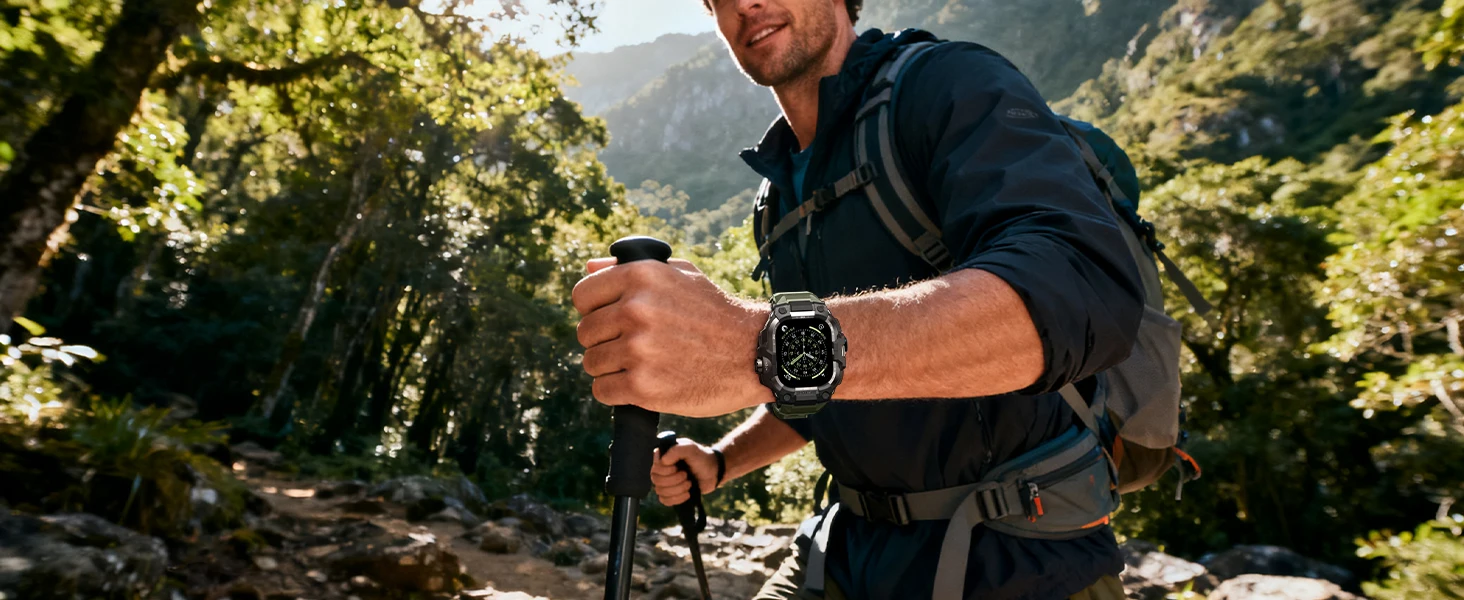 Taktisches Armband für Apple Watch Ultra 2 3 4, 49-mm-Serie 11 10 9 8 7 SE, 46-mm-, 45-mm- und 44-mm-Modelle, Armband + Schutzhülle, iWatch-Armbänder. – Detail 11