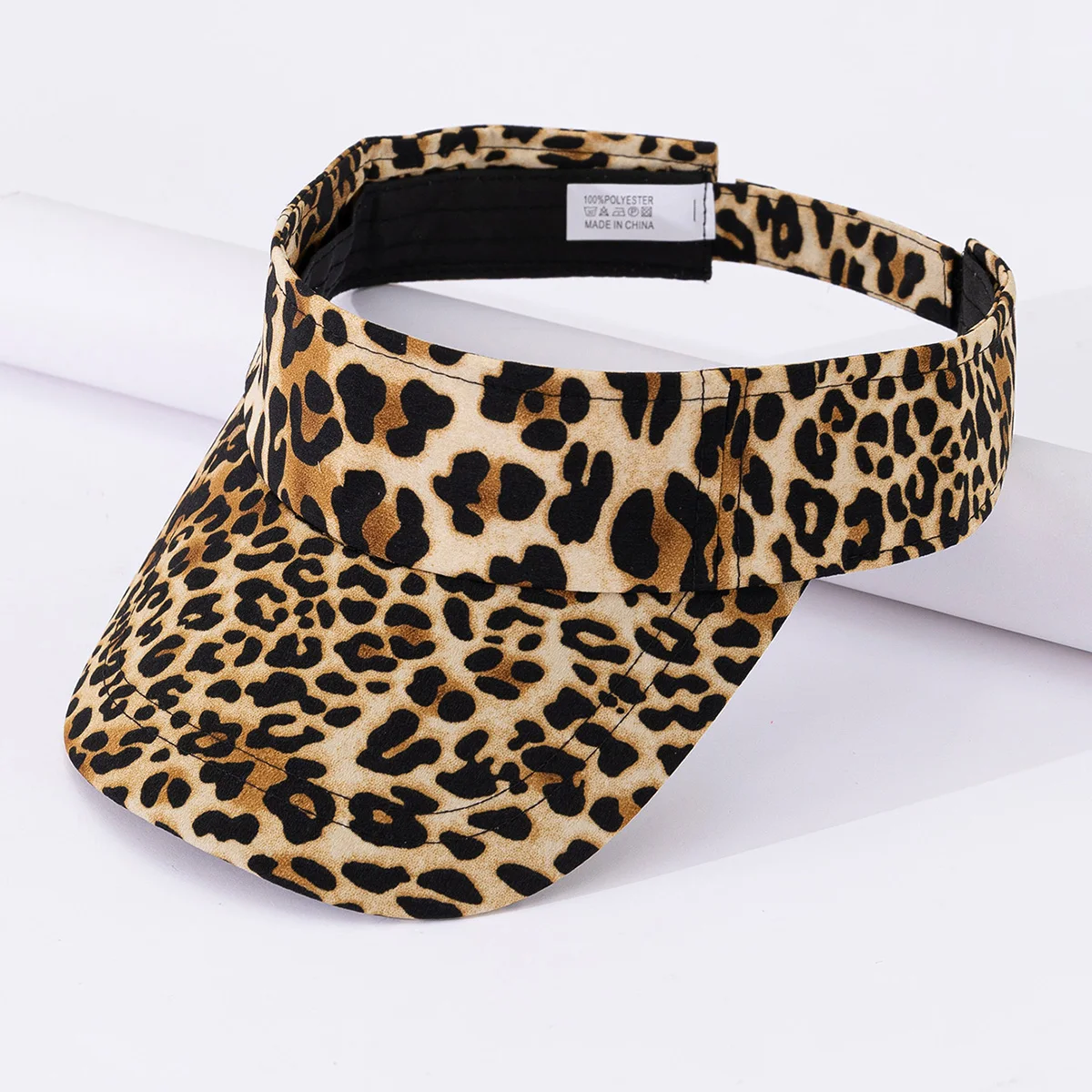 New Summer Sunshade Hat Women\'s Empty Top Hat Fashion Leopard Print Duck Tongue Hat Sun Protection Breathable Curved brim Hat