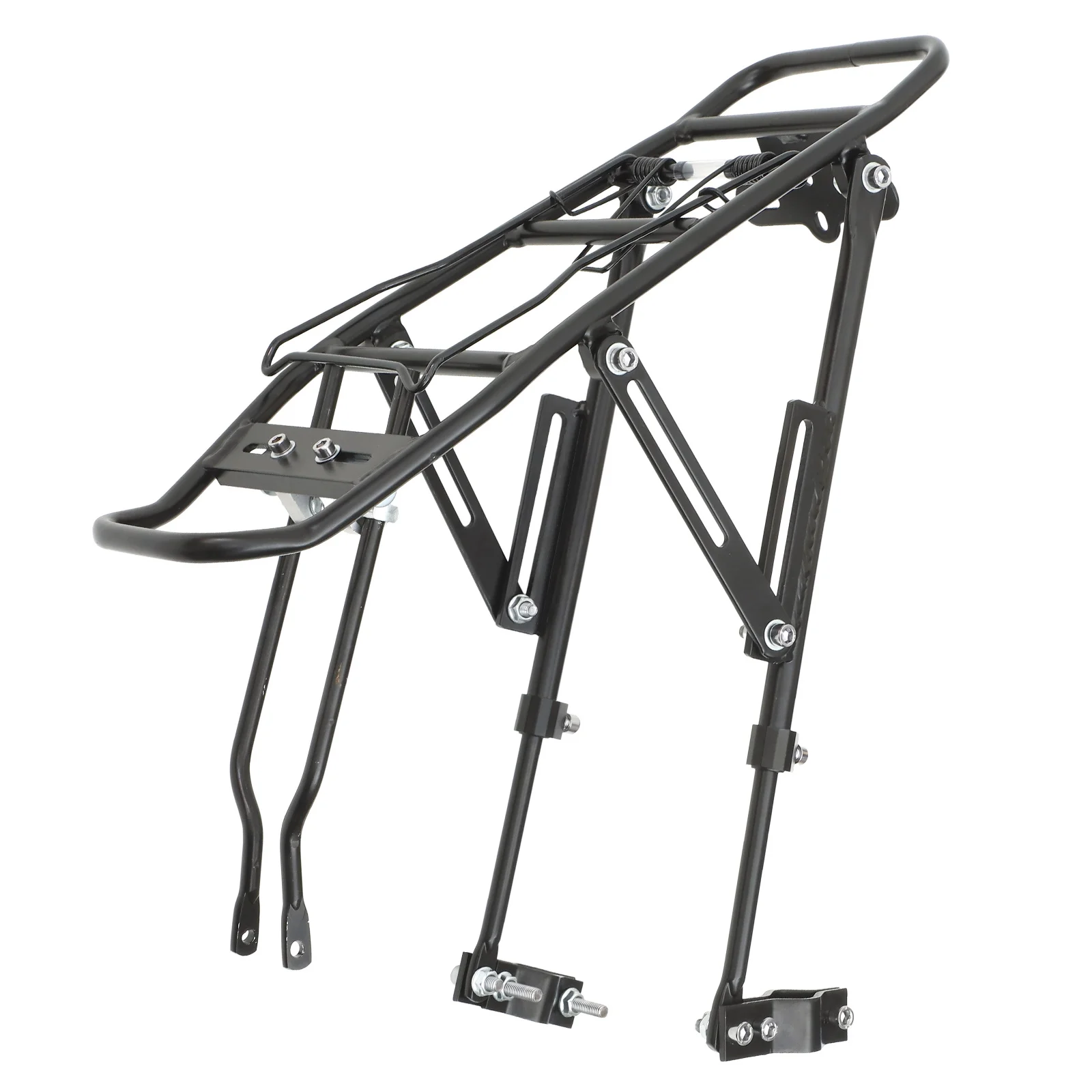 Aluminum Alloy Rear Rack Adjustable Universal Heavy Duty Cycling Cargo Luggage Carrier Suitable Most Bikes Panniers Backpacks