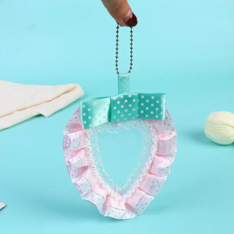Anime Idol Lace Card Holder Sweet Strawberry Card Display Rack For Desk Organizer and Gift