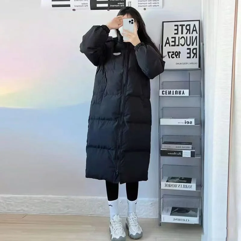 Medium And Long Down Cotton-padded Jacket Women's Autumn And Winter 2024 New Fashion Oversize Cotton-padded Jacket Padded Coat