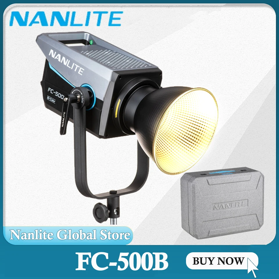 

Светодиодный прожектор Nanlite FC-500B Bi-Color 520W 2700K-6500K, мощный светильник для фотосъемки, заполняющий свет, с управлением через приложение и DMX/RDM, дистанционное управление
