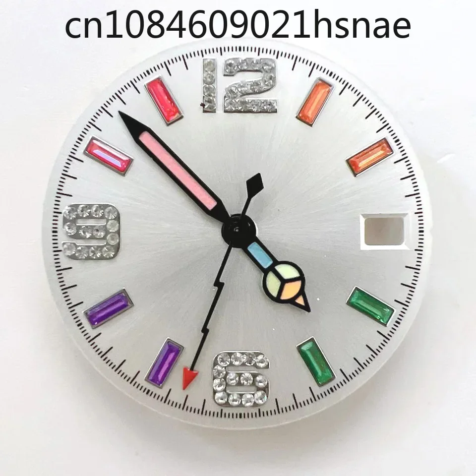 Watch accessories 28.5mm dial + needle, sun pattern rainbow scale, suitable for NH35/36/4R/7S