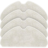 Newest  4 Pack Replacement Mop Pads for Dreame D10S, D10S PRO, D9 Max, F9 PRO Robot Vacuum Cleaner, Washable Reusable Mop Pad