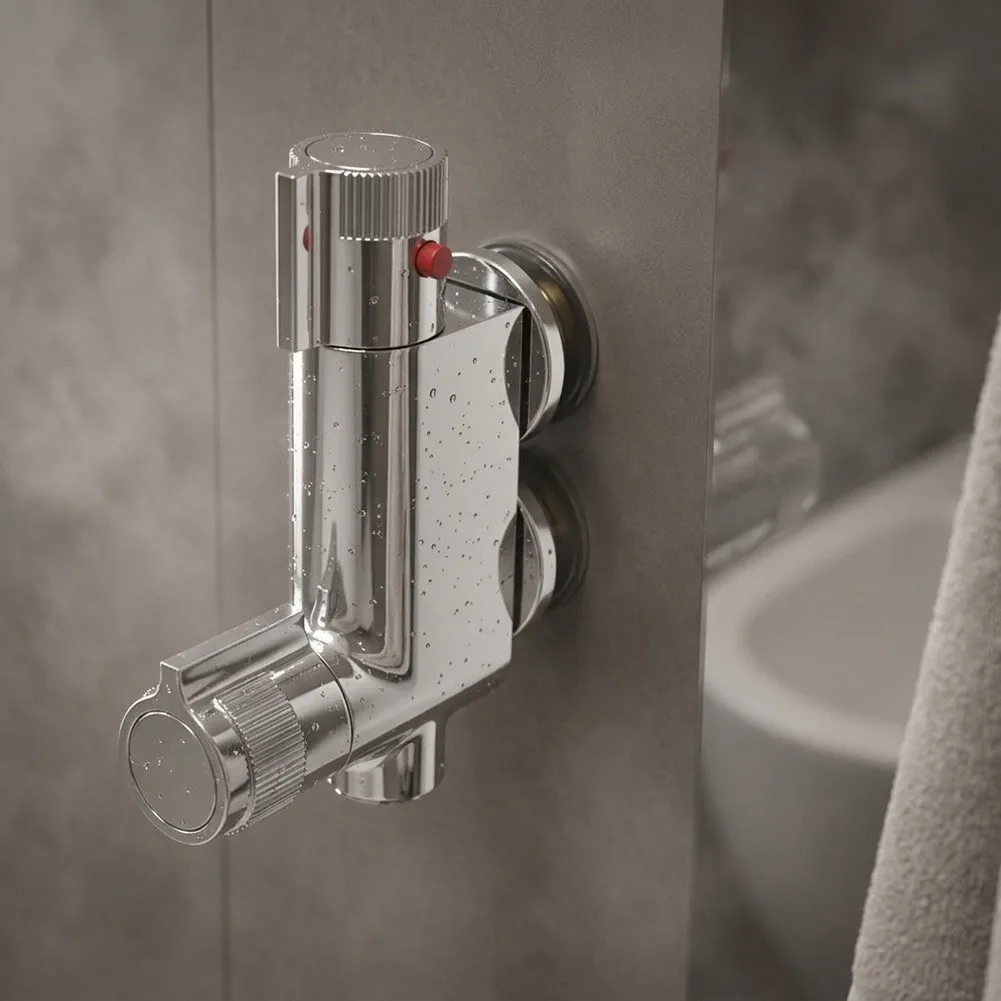 Thermostatic Shower Mixer for Caravan Bidet Sprayer Bathroom Vertical Mounting Designed for Campers Yachts Boats and Marine