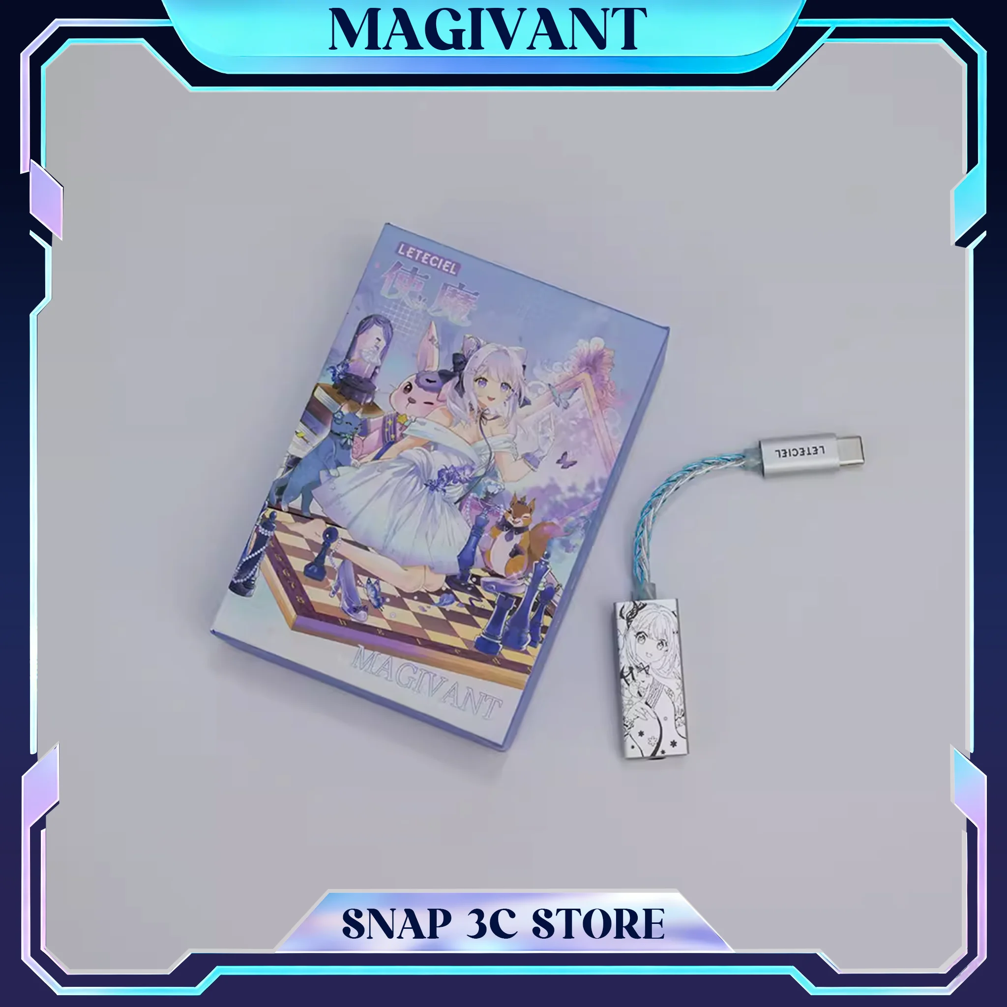 

Портативный Hi-Fi ЦАП-усилитель LeteCiel Magivant CS43198 (донгл) 32 бит 384 кГц DSD256 Type-C с выходом 3,5 мм и 4,4 мм, балансный усилитель для наушников