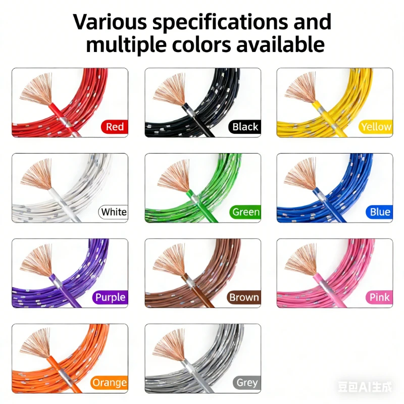 AVSS Automotive Wire 5m-50m Length, 22-13AWG Gauge, PVC Insulated Pure Copper Cable for Car Audio Speaker DIY Electronic