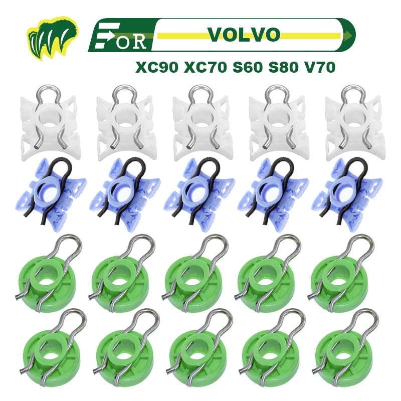 20 PCS For BMW VOLVO XC90 XC70 S60 S80 V70 Window Regulator Sliding Pivot Clips Window Regulator Slider Clips