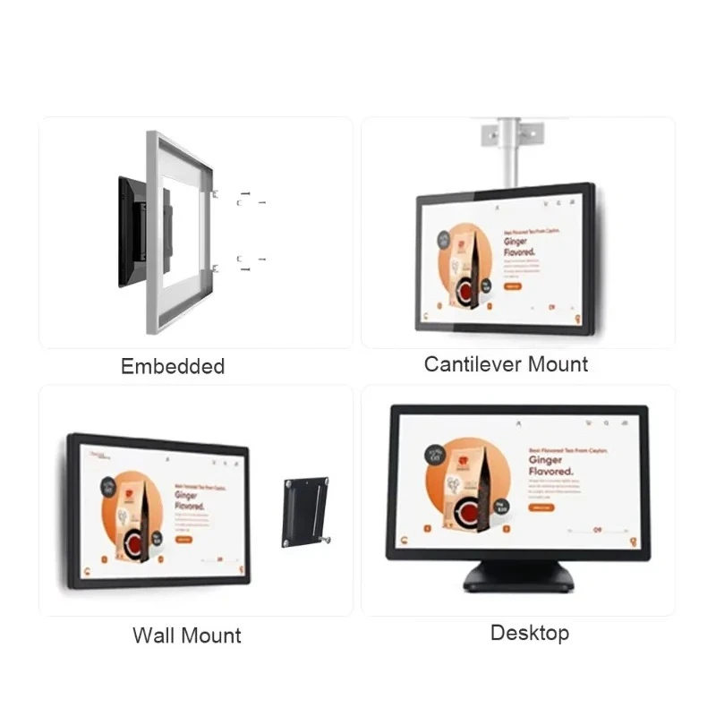2026 OEM ODM Full Size 15 15.6 17 17.3 21.5 Inch All In One Touch Screen Point Of Sale System Windows Android POS Hardware