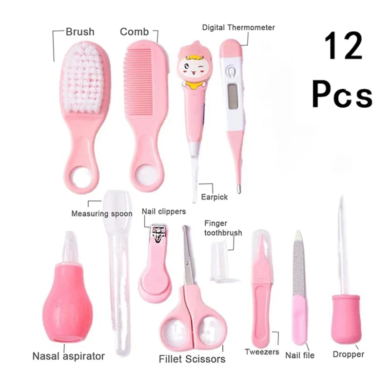 12-Pack Baby Care Kit Baby Hygiene Kit Items Babies Accessories Newborn Care Complete Professional Nursing Tools Mother Kids