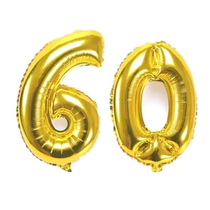 32 بوصة بالونات أرقام ذهبية 10 20 30 40 50 60 70 80 90 سنة من العمر الكبار حفلة عيد ميلاد حفل زفاف عيد ميلاد DIY بالونات الديكور أعلى 10 مبيعات الديكور 80s - No9