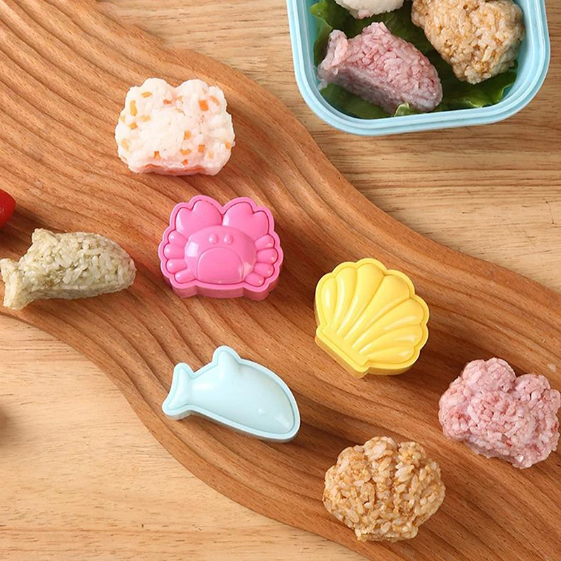 [YU][YU]Crab Shellfish Fish Onigiri Mold Home Food Utensils For Kitchen 3pcs Kit Sushi Press Convenient Japan Diy Bento Access