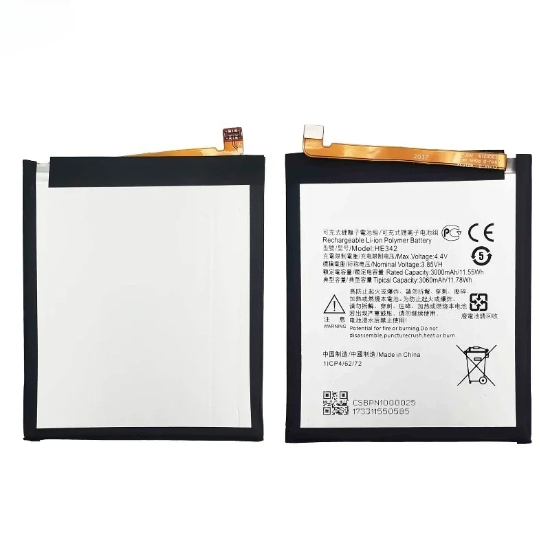 HE342 for Nokia 6. 1Plus/NK7.1 TA-1095 X5/X6/NK5P (5. 1P)  Mobile Phone Battery High Quality Replacement Bateria Grade A Cell