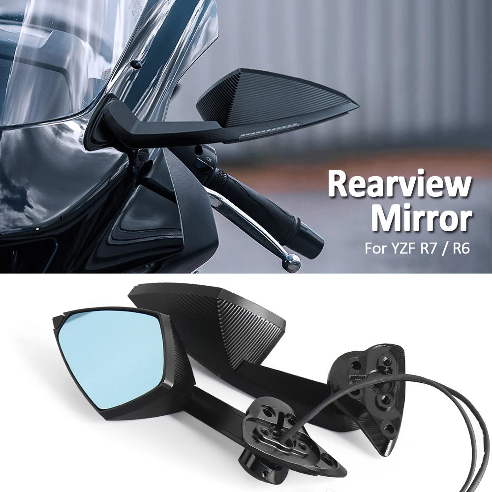 

Motorcycle Accessories with LED Turn Signal Rearview Mirror For Yamaha YZFR7 YZF-R7 21-25 YZF-R6 17-20 Side Mirrors YZF R7 R6