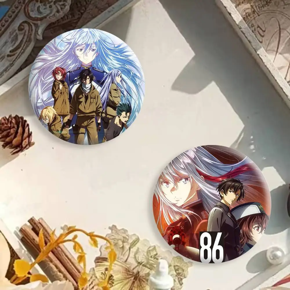 86 Eighty Six Anime Badges Creative Tinplate Button PinsBrooch Badge Clothes Backpack