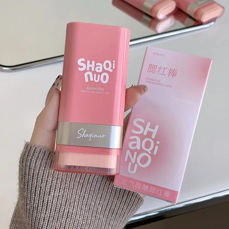 Água luz blush vara maquiagem 2 em 1 fosco rosto blush creme natural rouge leve duradouro rosa laranja iluminar bochecha matiz