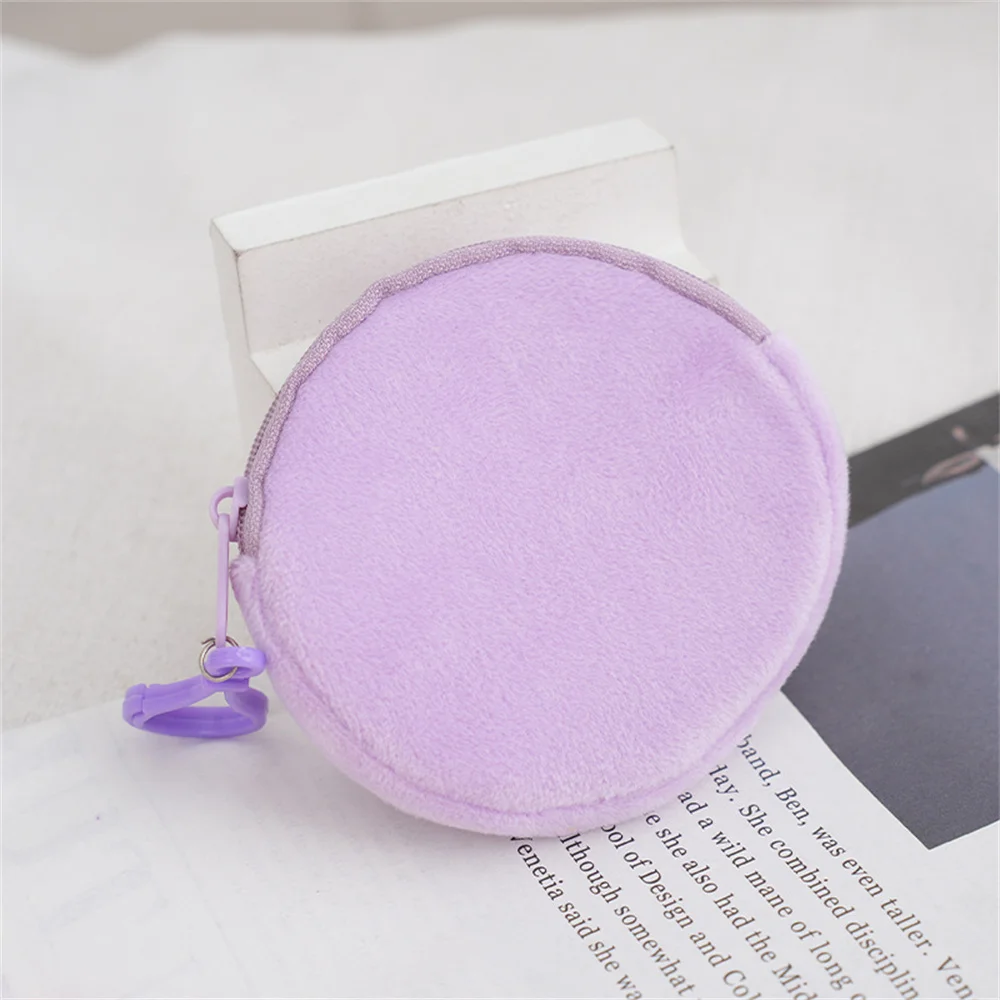 

Soft Plush Round Coin Bags Purse Money Wallet Pouch For Kids Kawaii Key Earphone Organizer Storage Bags Kids Plush Purses 2025